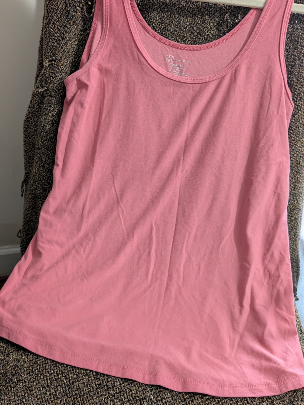 No Boundaries Pink Scoop Neck Tank Top